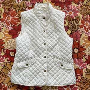 G.H Bass & Co White quilted vest - Size M